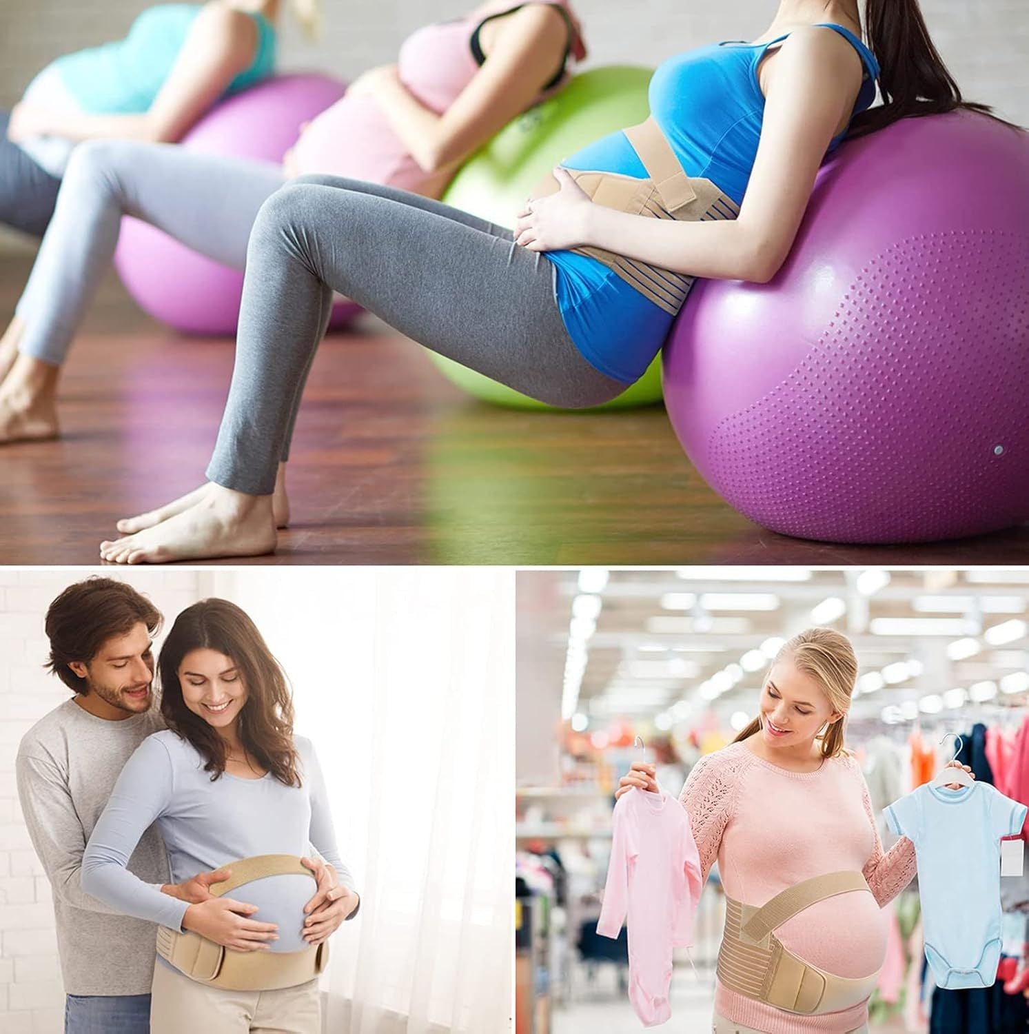 Pregnancy Belly Band Waist Abdominal Back Belly Band Support Brace Adjustable Breathable Belly Support Care Pregnancy(XXL XL L), Skin color, L - Oshi.pk - Buy & Sell Online