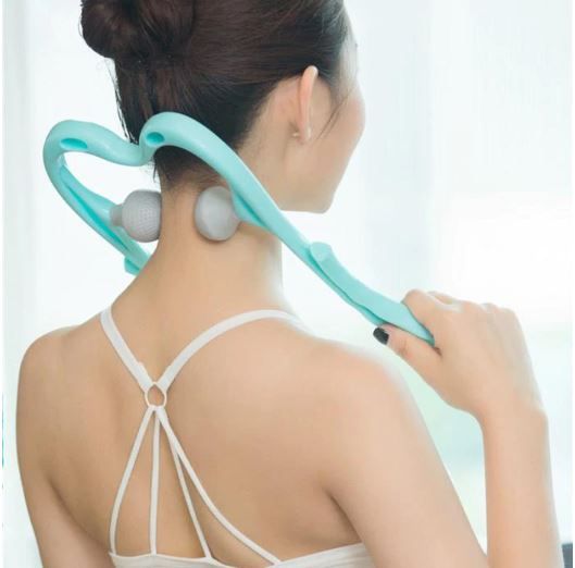Pressure Point Therapy Massager Comfortable Neck Massager Roller Shoulder Back Pain Ball Deep Tissue Dual Trigger Point Lightweight Portable - Oshi.pk - Buy & Sell Online