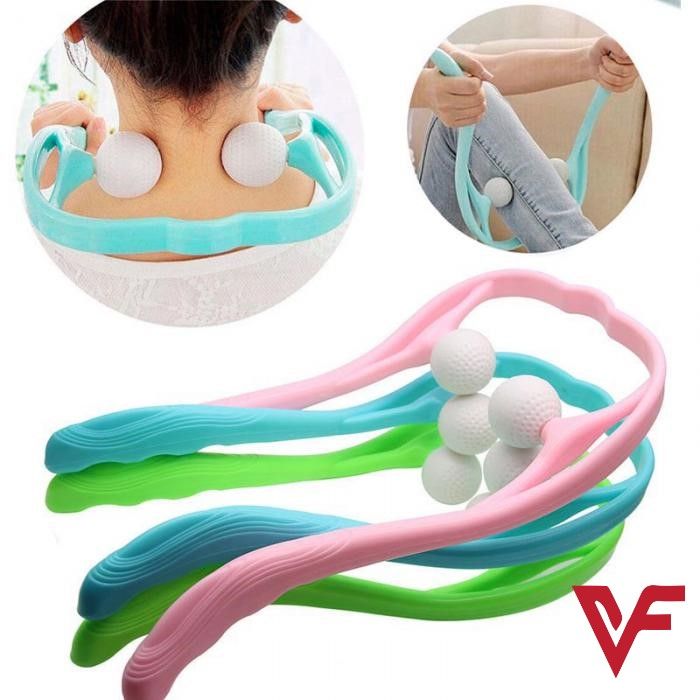 Pressure Point Therapy Massager Comfortable Neck Massager Roller Shoulder Back Pain Ball Deep Tissue Dual Trigger Point Lightweight Portable - Oshi.pk - Buy & Sell Online