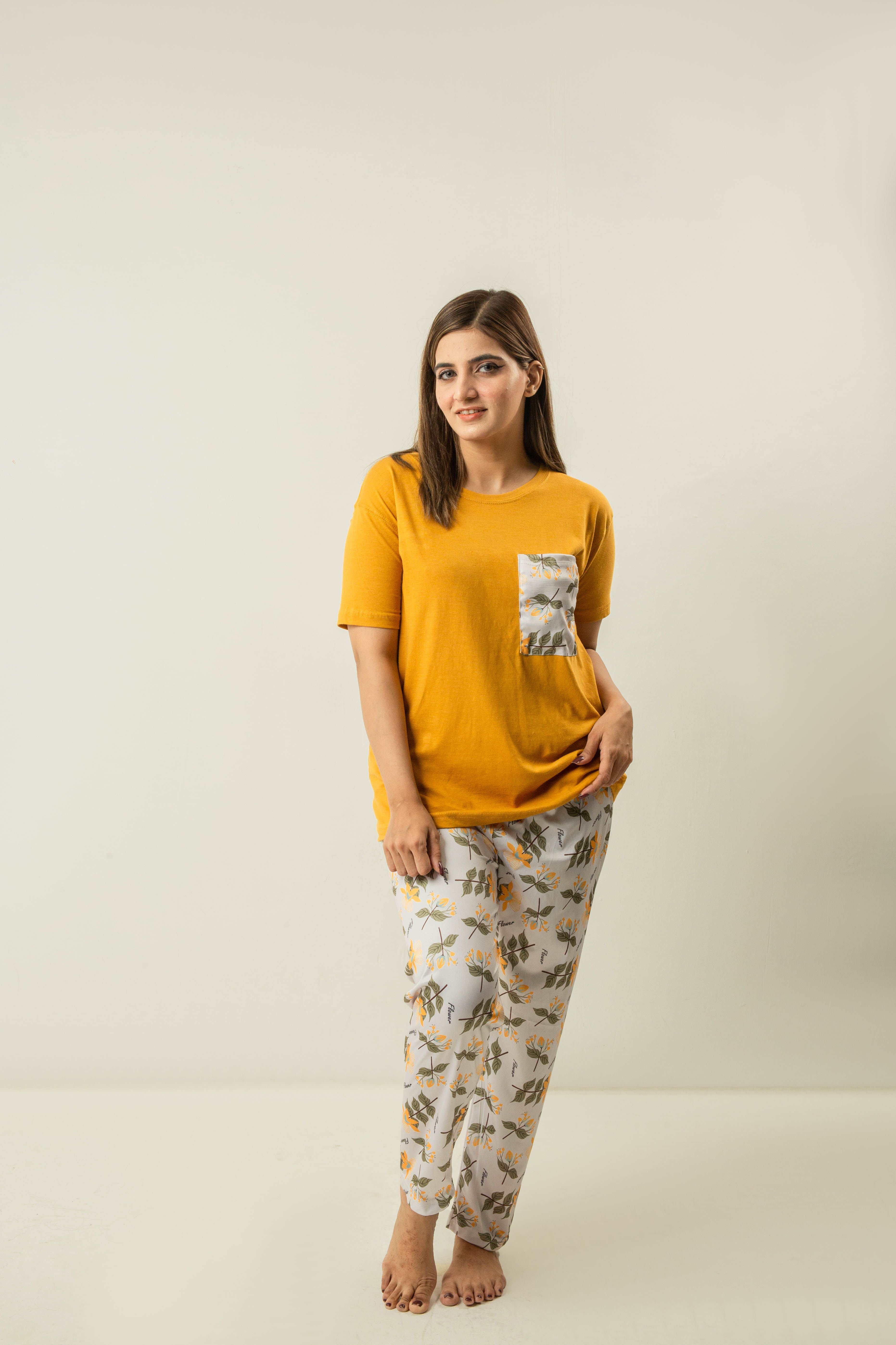 Printed Cotton Ladies Sleep Dress Night Wear With Shirt And Trouser - Oshi.pk - Buy & Sell Online