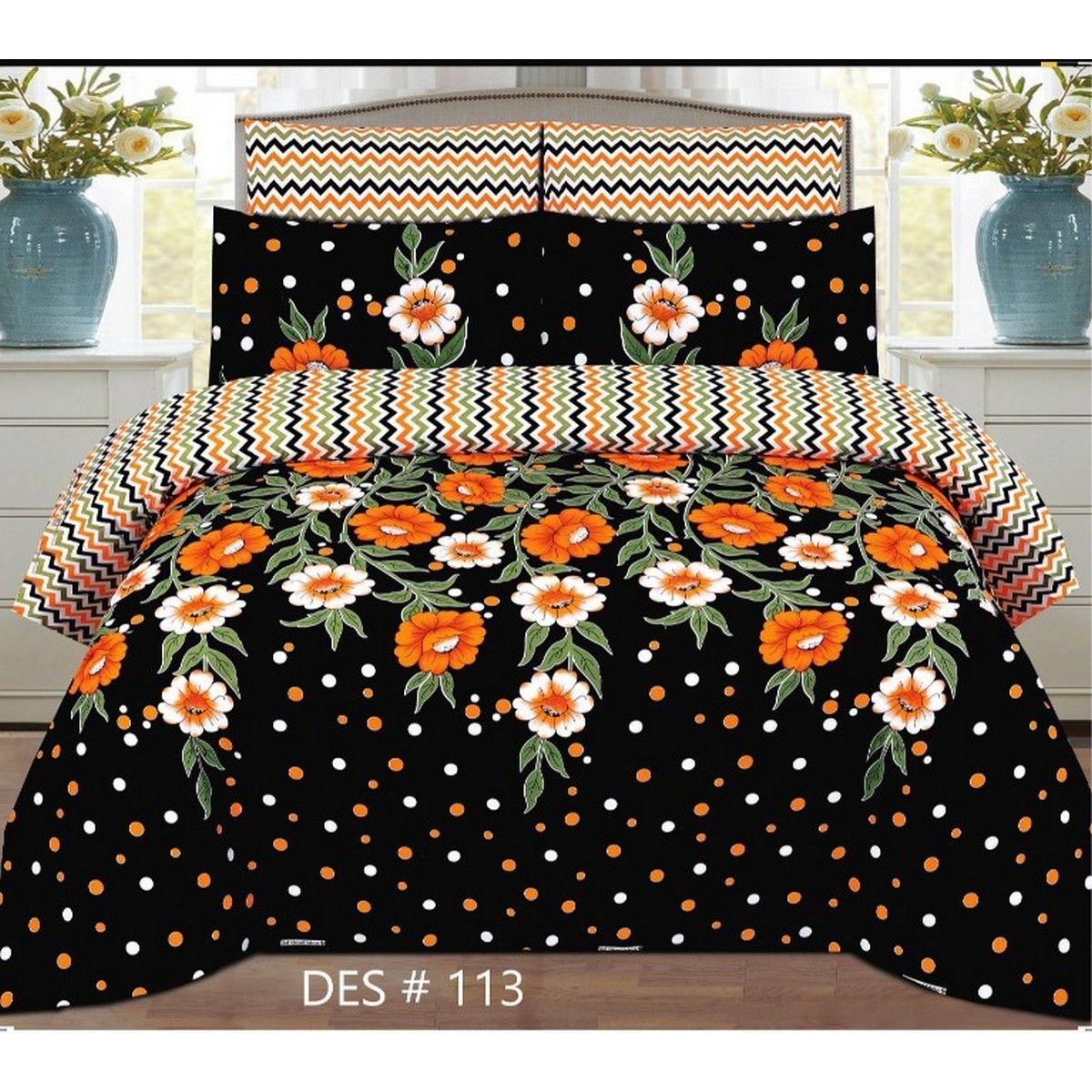 Printed King Size Bedsheet Set with Pillow cover Cotton BedSheet (New Sindhi ) Gift Pack - Oshi.pk - Buy & Sell Online