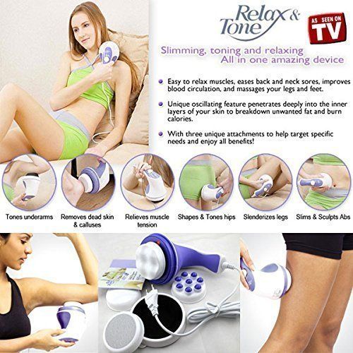 Professional Body Sculptor Spin Tone with 4 Different Massage Head and Massage Head Protector Cover - Oshi.pk - Buy & Sell Online