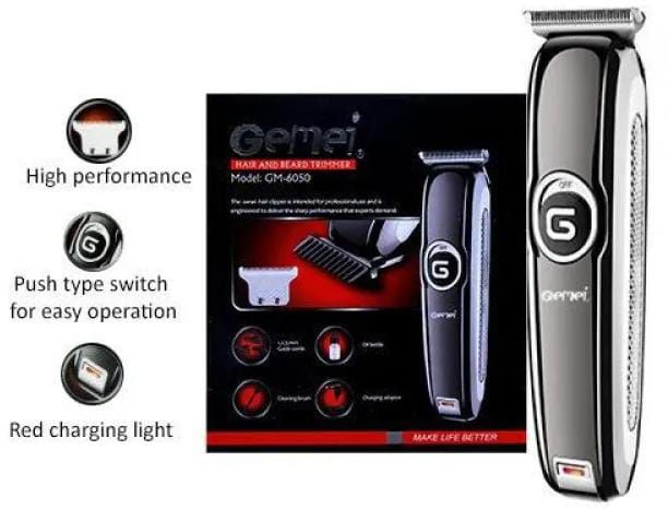 Professional Gemei Black Hair Trimmer And Shaver For Men - Model Gm-6050 Hair Trimmer Men Hair Clipper Hair Grooming Kit Hair & Beard Shaving Machine - Oshi.pk - Buy & Sell Online