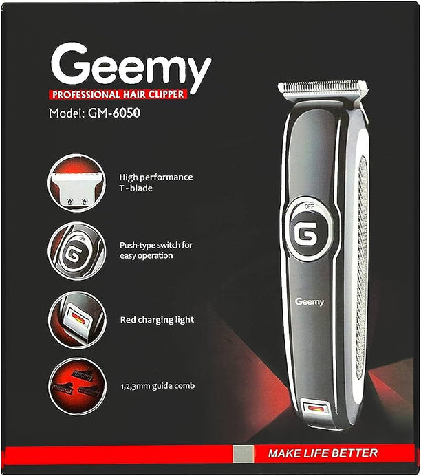 Professional Gemei Black Hair Trimmer And Shaver For Men - Model Gm-6050 Hair Trimmer Men Hair Clipper Hair Grooming Kit Hair & Beard Shaving Machine - Oshi.pk - Buy & Sell Online