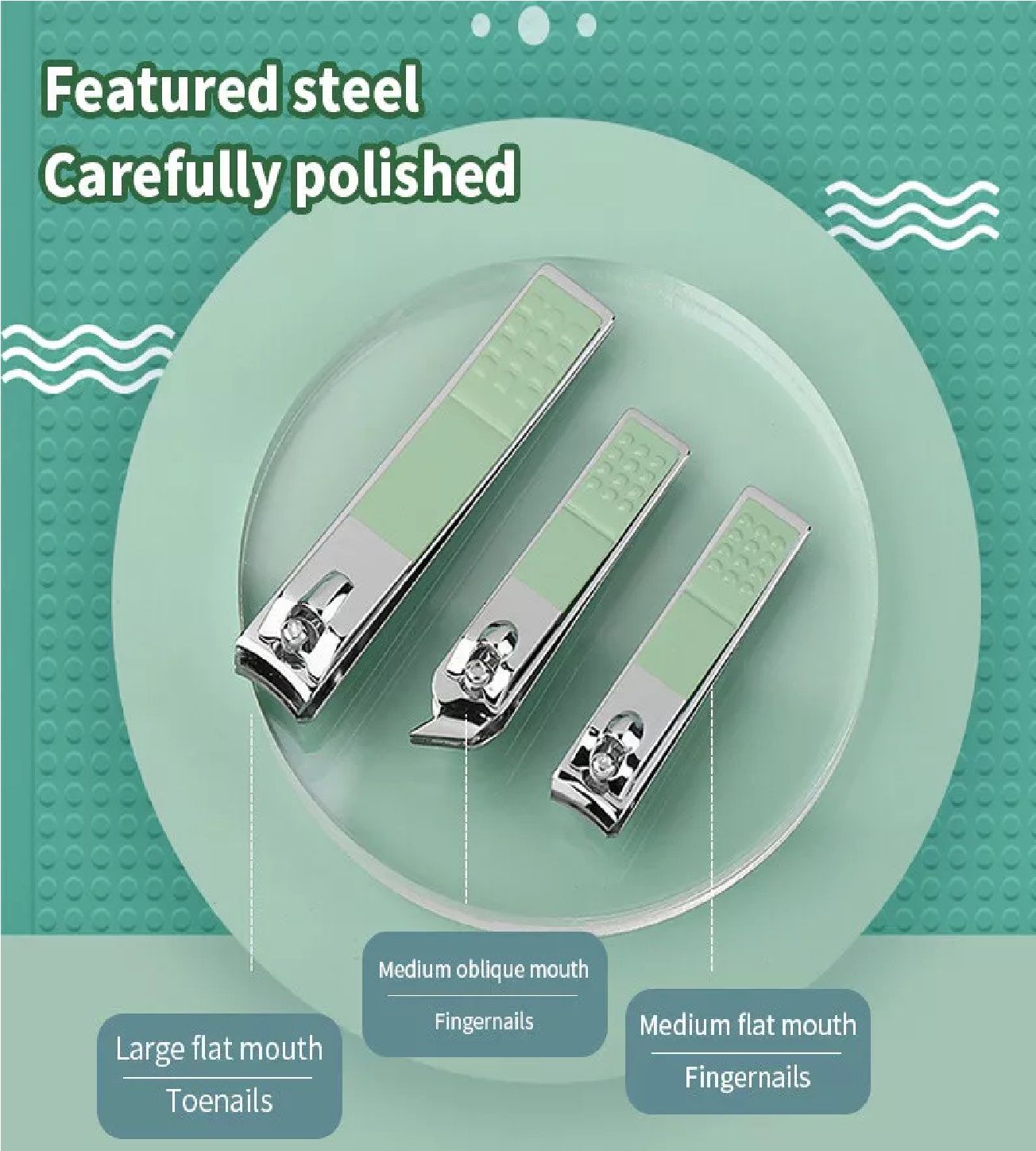 Professional Manicure Pedicure Nail Care Set Cutter Cuticle Clippers 16 Kit Case - Oshi.pk - Buy & Sell Online