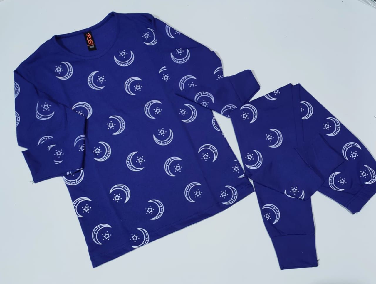 Purple Moon Star Printed Kids Night Suit - Oshi.pk - Buy & Sell Online