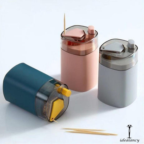 Push And Up Toothpicks Holder Toothpick Holder Push Pop-Up Tooth Pick Container Portable Toothpick Dispenser Storage Box Table Decoration For Home Uni - Oshi.pk - Buy & Sell Online