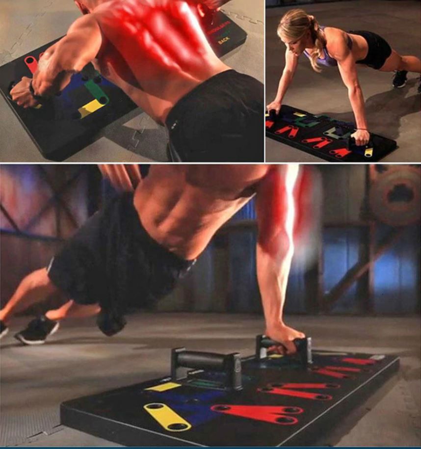 Pushup board, Foldable Pushup Board, Push Up Rack Board, Push Up Exercise Workout, Foldable Push-up board with handle, Fitness Exercise Workout - Oshi.pk - Buy & Sell Online