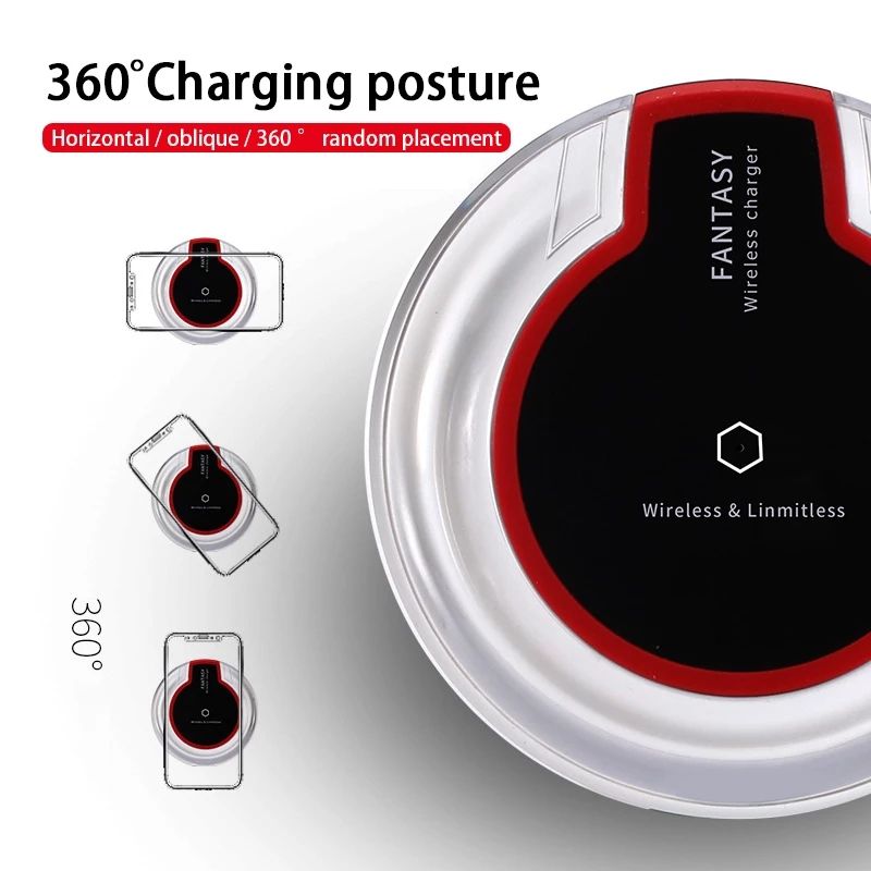 Qi Wireless Charger Charging Pad for Android iPhone X/8/Plus Samsung S9/S8/S8+/Note 8/S7 - Oshi.pk - Buy & Sell Online