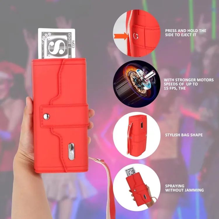 Rain Money Gun Paper Spary Machine Toy Gun Money Gun with 100 Pcs Play Money Cash Gun Party Supplies - Oshi.pk - Buy & Sell Online