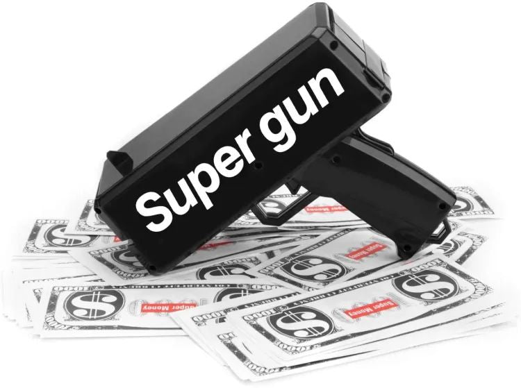 Rain Money Gun Paper Spary Machine Toy Gun Money Gun with 100 Pcs Play Money Cash Gun Party Supplies - Oshi.pk - Buy & Sell Online