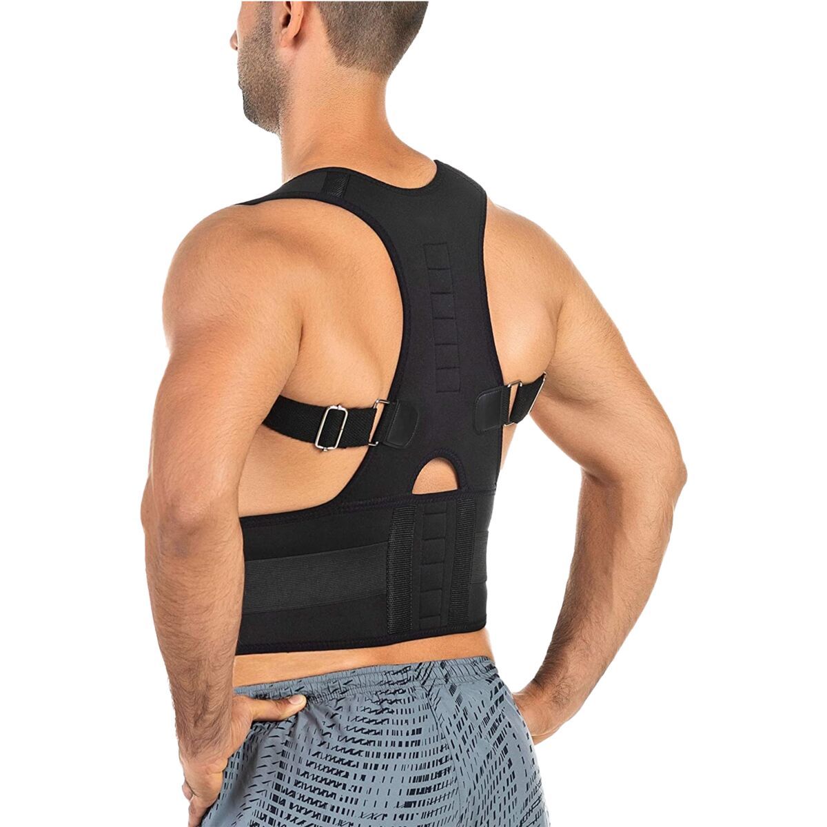 Real Doctor Magnetic Posture Corrector Therapy Clavicle Back Straightener Shoulder Support Brace Lumbar Belt Correction Adjustable Men Women