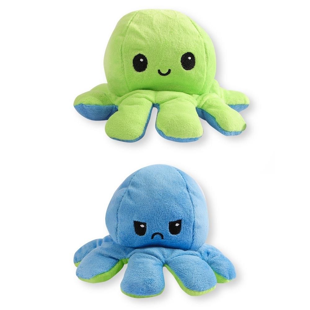 Reversible Octopus Plush, Adorable, Soft Cotton Soft, Double Sided Flip Octopus Plush Dolls Stuffed Animal Toys With Realistic Expression Cute Gift