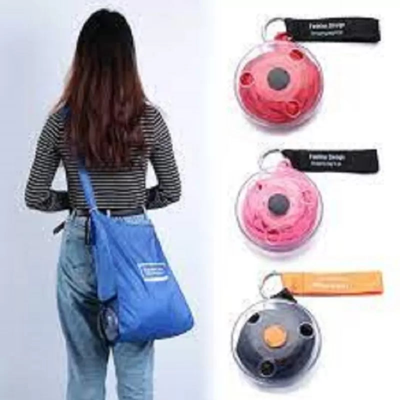 Roll and Go Portable Shopping Bag Eco Friendly Foldable Reusable Storage Shopping Shoulder Bags Organizer Large Roll Up Tote Bag Pouch - Oshi.pk - Buy & Sell Online