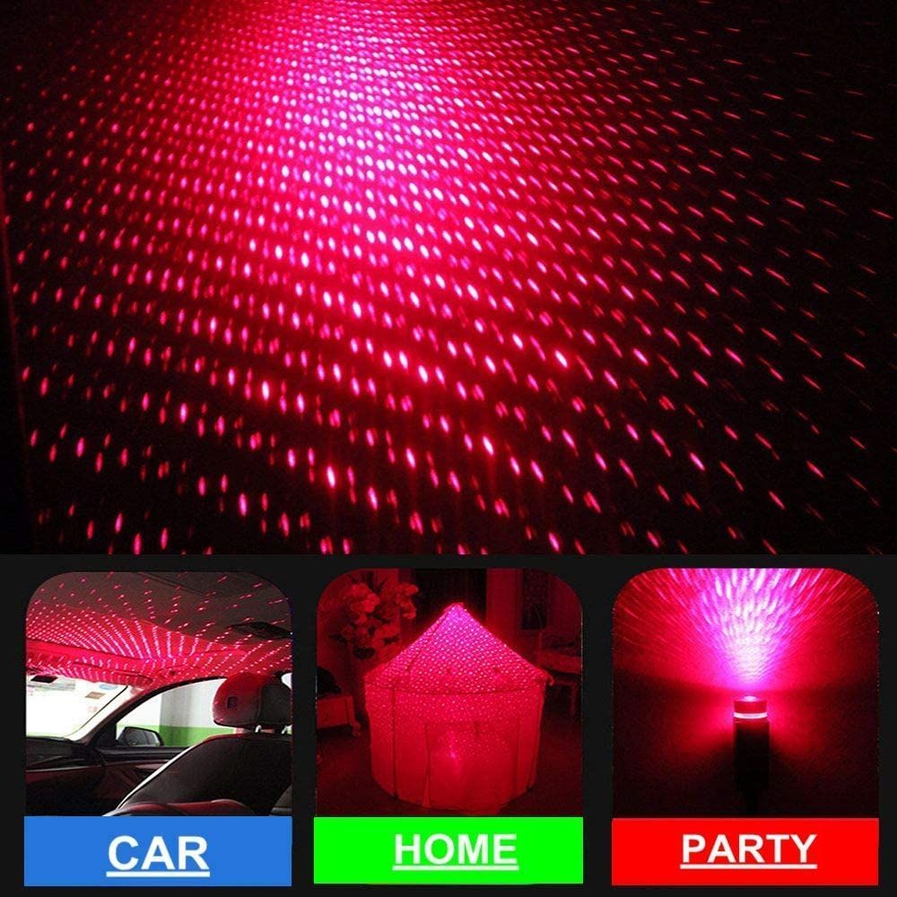 Romantic LED Car Roof Star Night Light Projector Atmosphere Galaxy Lamp USB Decorative Lamp Adjustable Car Interior Decor Light - Oshi.pk - Buy & Sell Online