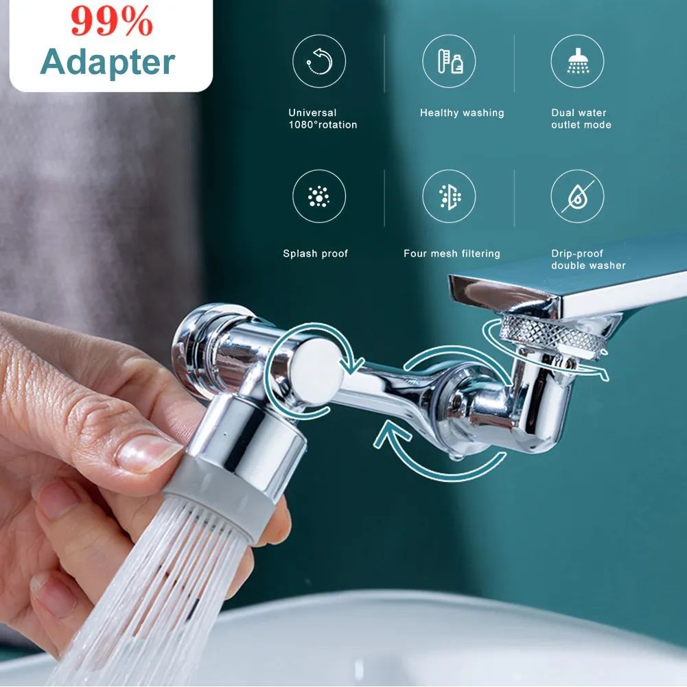 Rotatable Faucet Aerator Bathroom Washbasin Tap Splash Filter Kitchen Faucet Extend Faucet Water Saving Bubbler Nozzle - Oshi.pk - Buy & Sell Online