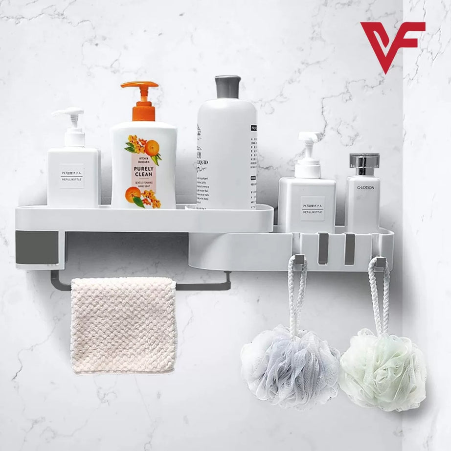 Rotating Bathroom Cabinet Corner Rack For Soap and Bottles With Towel Stand Wall Mounted Toilet Storage Holder Rotating Rack Holder Organizer