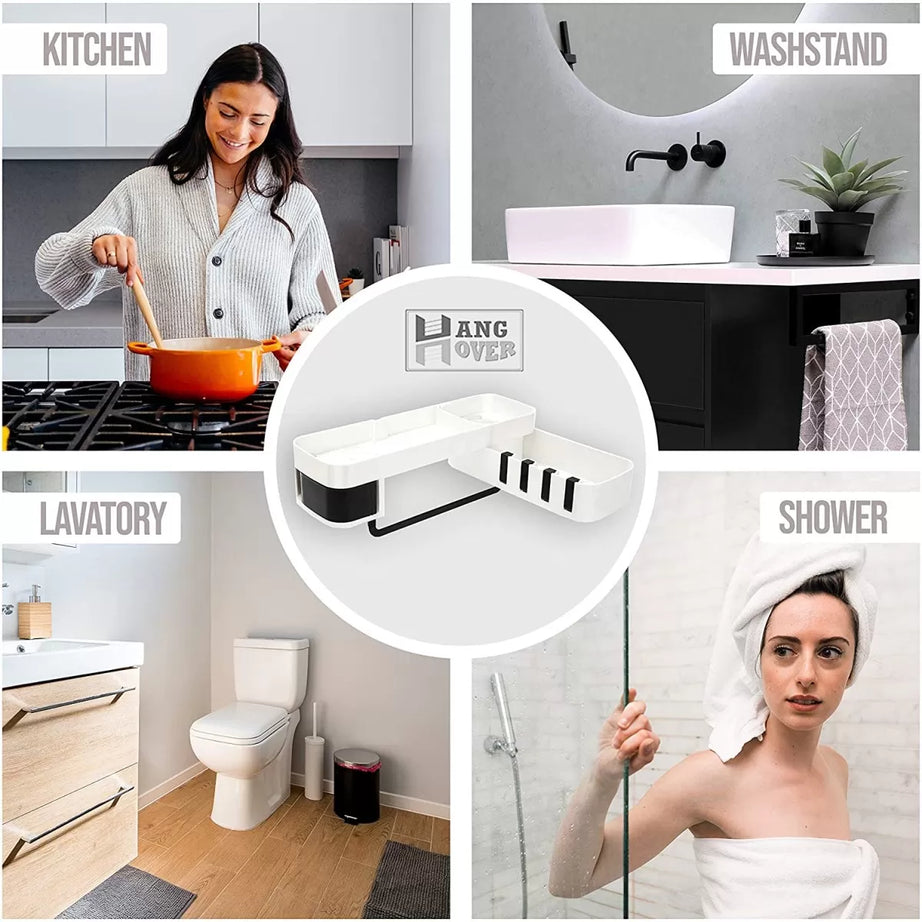 Rotating Bathroom Cabinet Corner Rack For Soap and Bottles With Towel Stand Wall Mounted Toilet Storage Holder Rotating Rack Holder Organizer