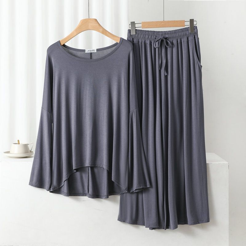 Round neck loose sleeves with plazo Trouser Night suit-copy - Oshi.pk - Buy & Sell Online