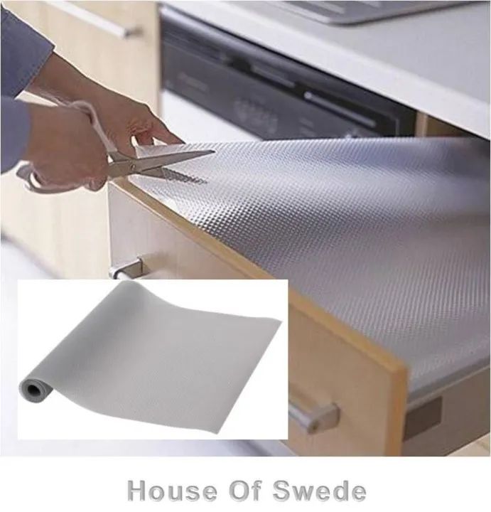 Self Adhesive Silver Aluminium Foil Sticker Sheet Roll for Kitchen - Size 40×200cm Oil Proof Waterproof Aluminium Silver Sheet - Oshi.pk - Buy & Sell Online