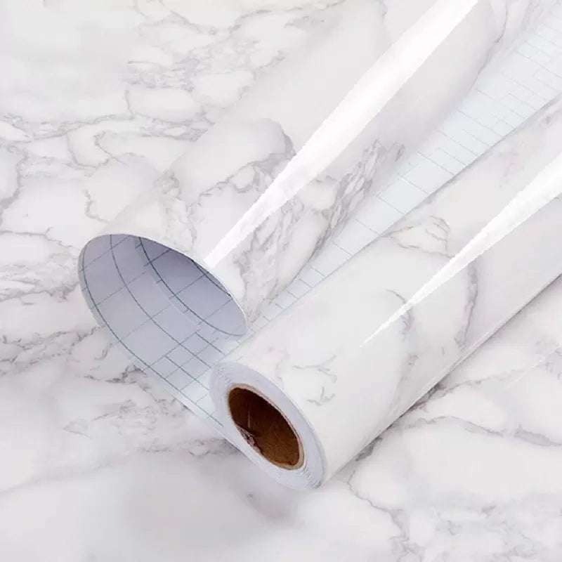 Self-Adhesive White Marble Wallpaper 60cm*2m - Oshi.pk - Buy & Sell Online