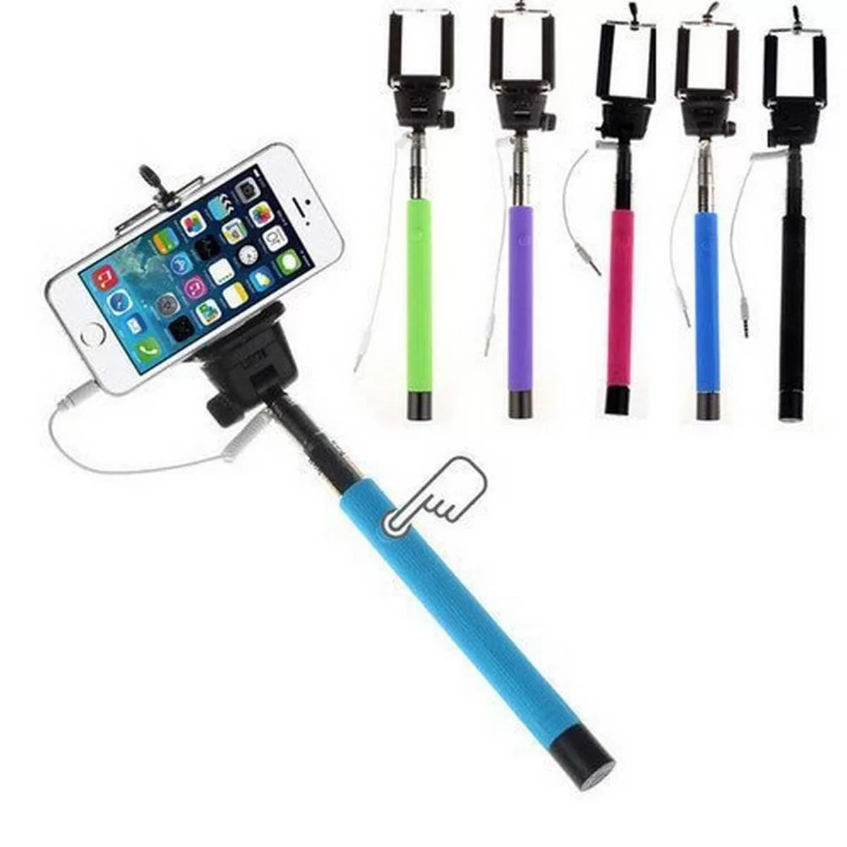 Selfie Stick With Extendable Audio Cable Wire-Good Quality - Oshi.pk - Buy & Sell Online