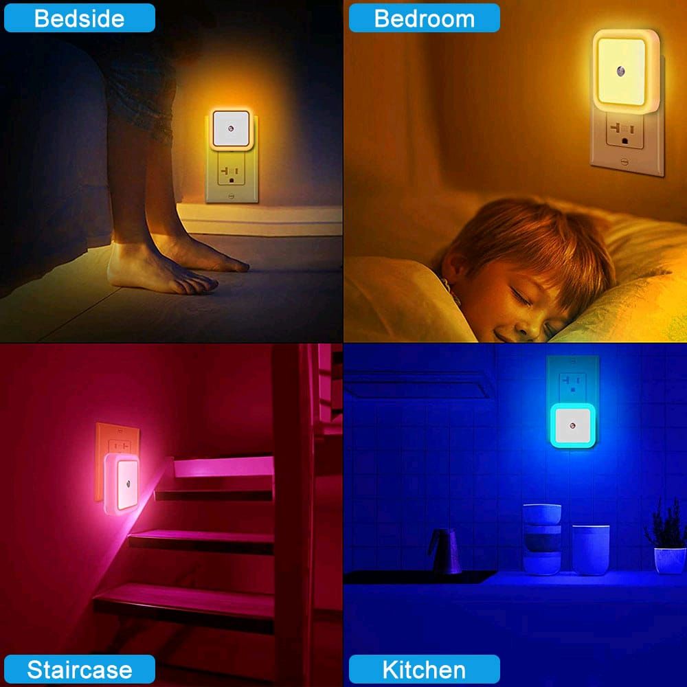 Sensor LED Night Light For Room With Smart Auto ON / Off Led Lamp Kids Bulb Bedroom Cabinet Bathroom Hallway Stairways Or Any Dark Soft Brightness Min - Oshi.pk - Buy & Sell Online