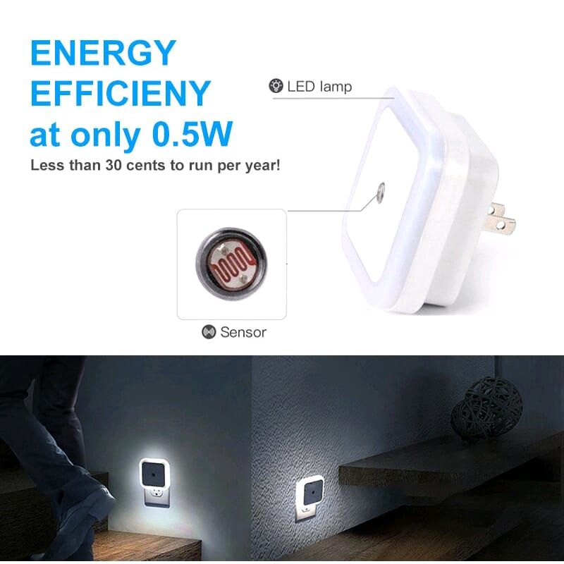 Sensor LED Night Light For Room With Smart Auto ON / Off Led Lamp Kids Bulb Bedroom Cabinet Bathroom Hallway Stairways Or Any Dark Soft Brightness Min - Oshi.pk - Buy & Sell Online