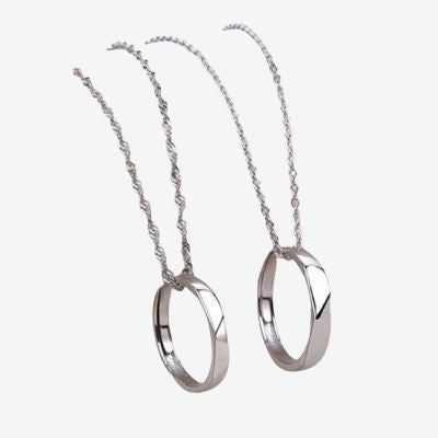 Pack of 2 Silver Stainless Steel Ring Locket/Pendant/Necklace for Girls/Women - Oshi.pk - Buy & Sell Online