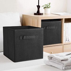Set of 2 Foldable Folding Storage Cube Storage Box Bookcase Fabric Cube Toy Organizer - Oshi.pk - Buy & Sell Online