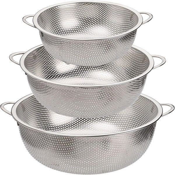 Set of 3 Strainer Fruit Drain Rice Mesh Sifter Colander Food Basket - Oshi.pk - Buy & Sell Online