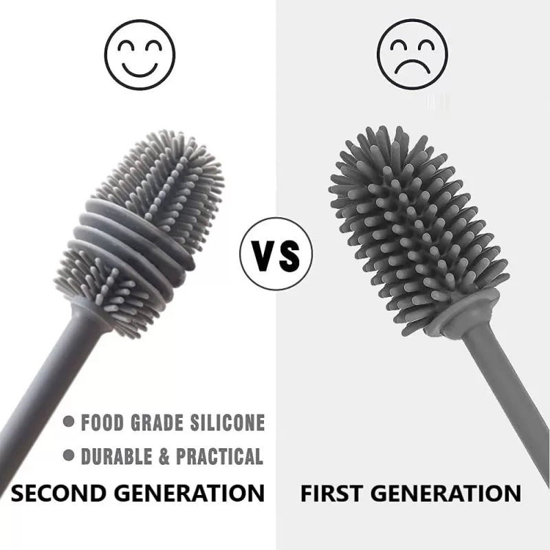 Silicone Bottle Cleaning Brush With Long Handle Kitchen Cleaning Tool For Baby Feeder Bottle Wash Baby Feeder Cleaning Brush - Oshi.pk - Buy & Sell Online