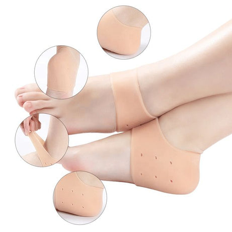 Silicone Gel Heel Pad Socks For Pain Relief And Anti Crack For Relieve Heel Pads Cushion Heel Pain, Heal Dry Cracked Heels, Achilles Tendinitis - Oshi.pk - Buy & Sell Online