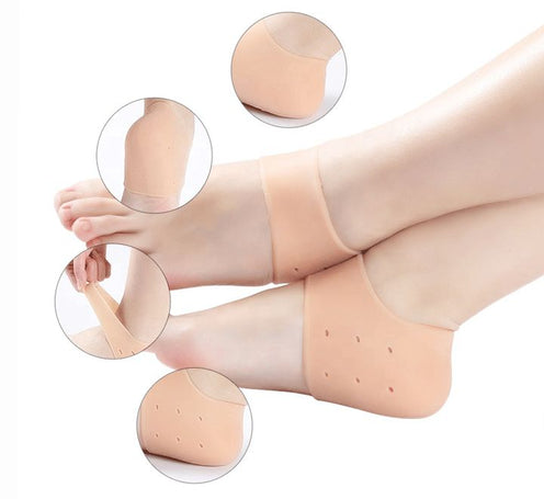 Silicone Gel Heel Pad Socks For Pain Relief And Anti Crack For Relieve Heel Pads Cushion Heel Pain, Heal Dry Cracked Heels, Achilles Tendinitis - Oshi.pk - Buy & Sell Online