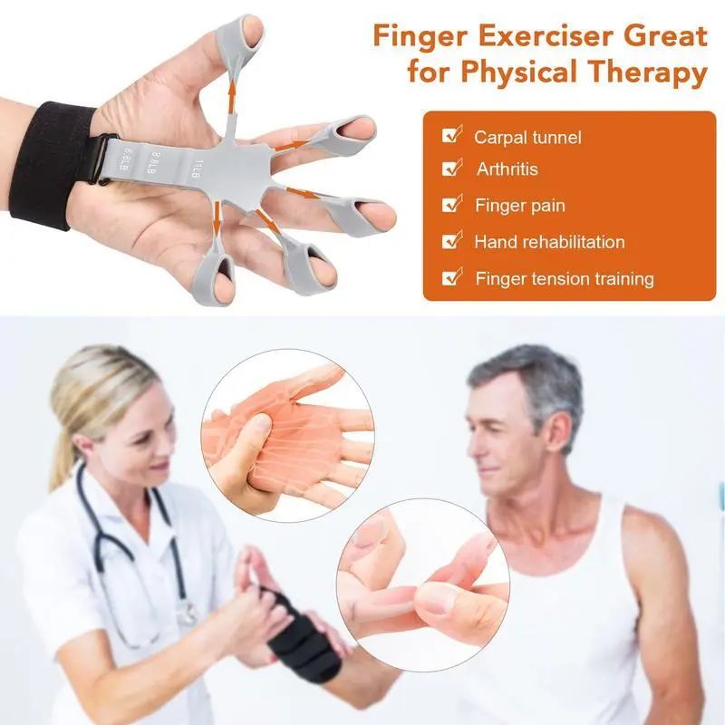Silicone Gripster Grip Strengthener Finger Stretcher Hand Grip Trainer Gym Fitness Training And Exercise - Oshi.pk - Buy & Sell Online
