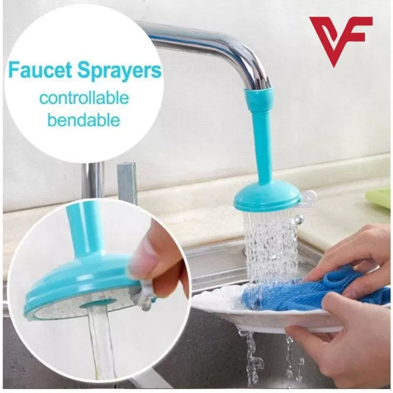 Silicone Kitchen Faucet Water saving Filter Shower Water Rotating Spray Regulator Tap Water Filter Valve for Kitchen Bathroom Accessories - Multicolor - Oshi.pk - Buy & Sell Online