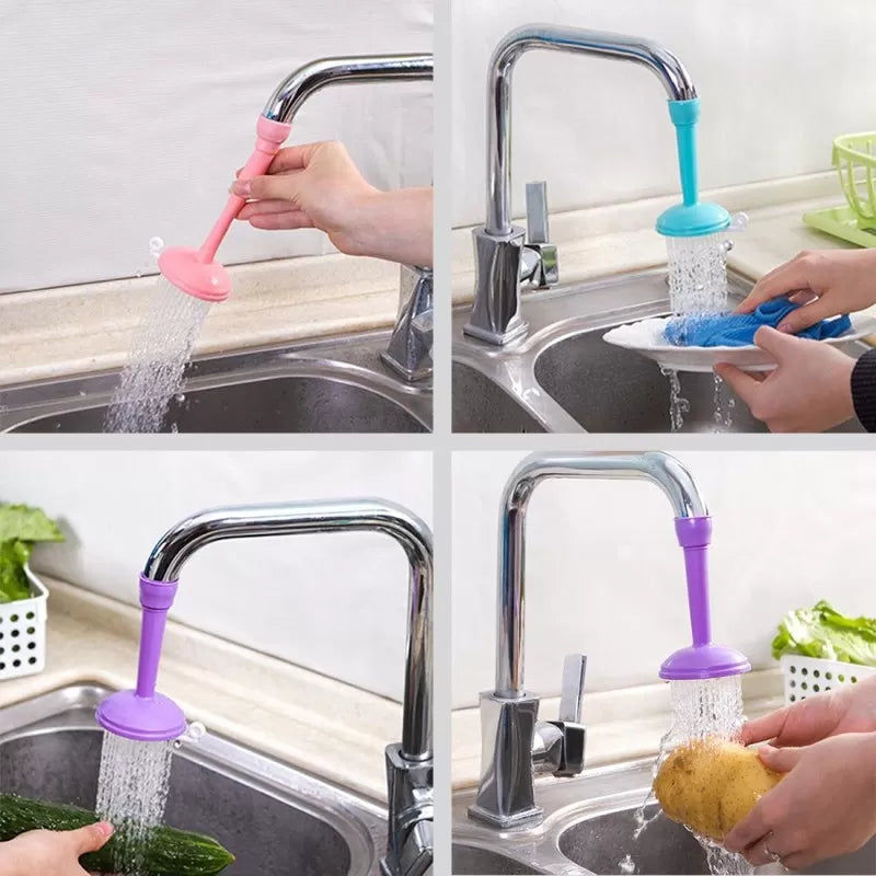 Silicone Kitchen Faucet Water saving Filter Shower Water Rotating Spray Regulator Tap Water Filter Valve for Kitchen Bathroom Accessories - Multicolor - Oshi.pk - Buy & Sell Online