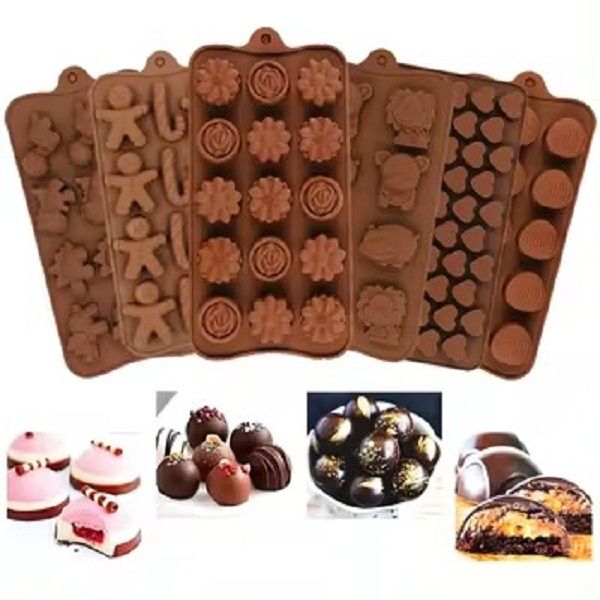 Silicone Molds Chocolate Candy Mold Silicone 15 Cavity Random Design Deliver - Oshi.pk - Buy & Sell Online