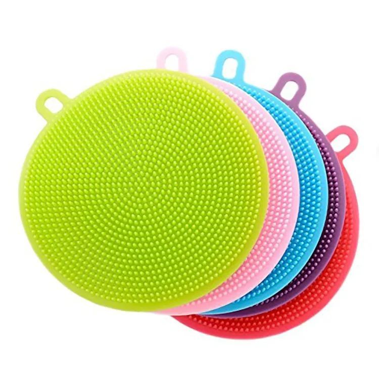 Silicone Scrubber Silicone Sponges Multipurpose Kitchen Scrub Brush For Dish Pot And Veggies - Oshi.pk - Buy & Sell Online
