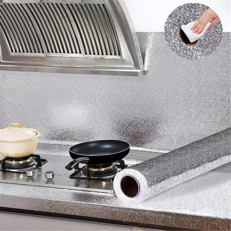Silver Aluminium Kitchen Self Adhesive Sheet - Oshi.pk - Buy & Sell Online