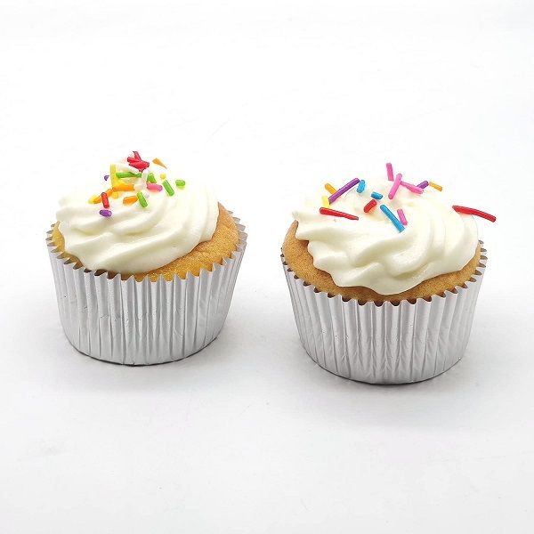 Silver Cupcake Liners 100pcs Muffin Foil Baking Cups - Oshi.pk - Buy & Sell Online