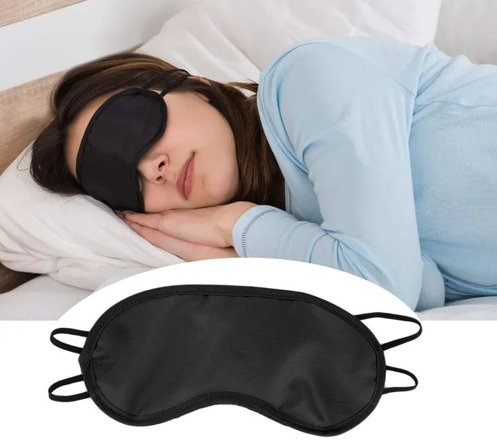 Sleeping Nap Eye Mask Eye Shade Cover Travel Office Sleeping Rest Aid Cover Blindfold Eye Patch Eyeshade Eye Mask Black - Oshi.pk - Buy & Sell Online