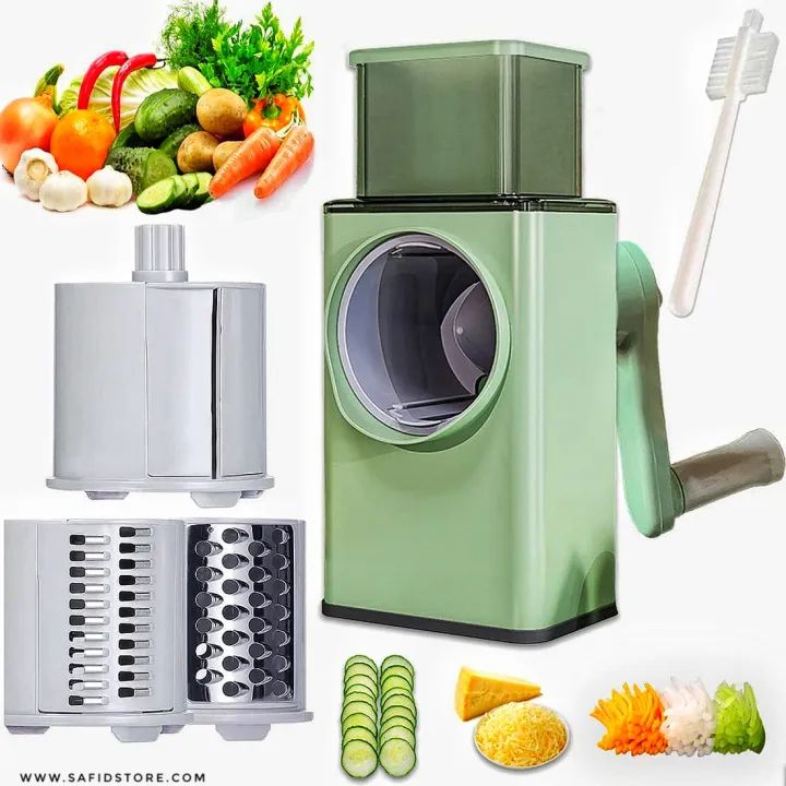 Slice Master Multifunctional Vegetable Cutter, Slicers and Chopper 3 in 1 potato slicers and salad cutter round slicer for cheese and food shredder - Oshi.pk - Buy & Sell Online