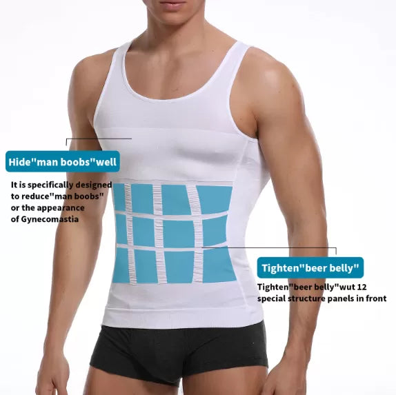 Slim N Lift Men Shaper Vest Body Banyan Sando Tummy Belly Waist Girdle Shirt Shapewear Comfort Shirt Vest Corset Shaper Underwear Slimming Vest Men - Oshi.pk - Buy & Sell Online