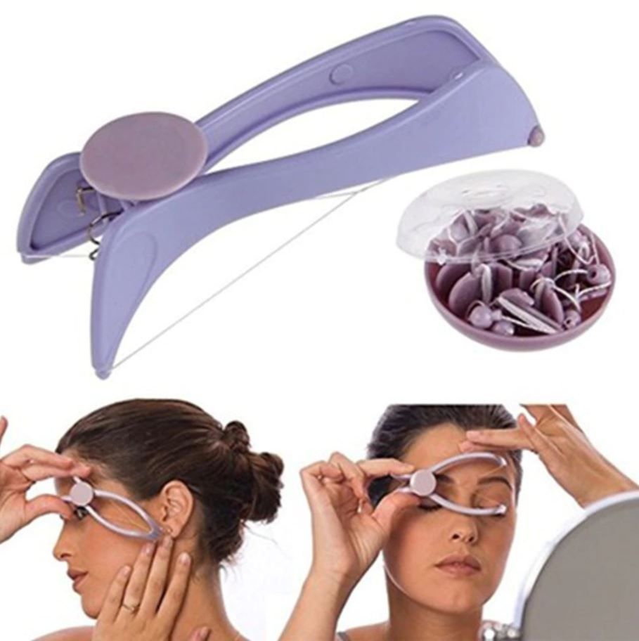Slique Eyebrows Face & Body Hair Threading Machine & Removal System with 5 pre-cut extra strength threads Quick & Painless Threading Eye brow - Oshi.pk - Buy & Sell Online