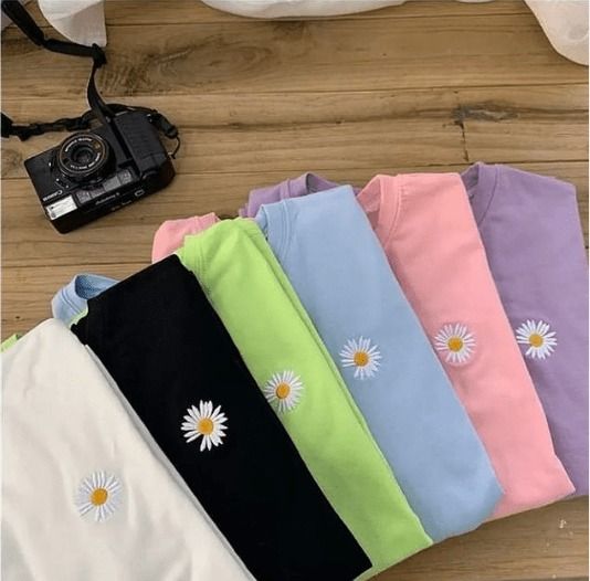 Small Sun flower Short Sleeves T-shirts for Women's - Oshi.pk - Buy & Sell Online