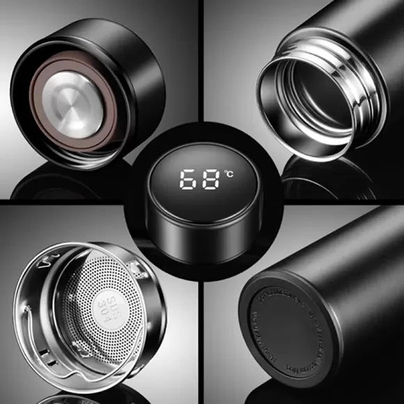 Smart LED Active Temperature Bottle Display Indicator Hot & Cold Flask Bottle 500ml - Oshi.pk - Buy & Sell Online