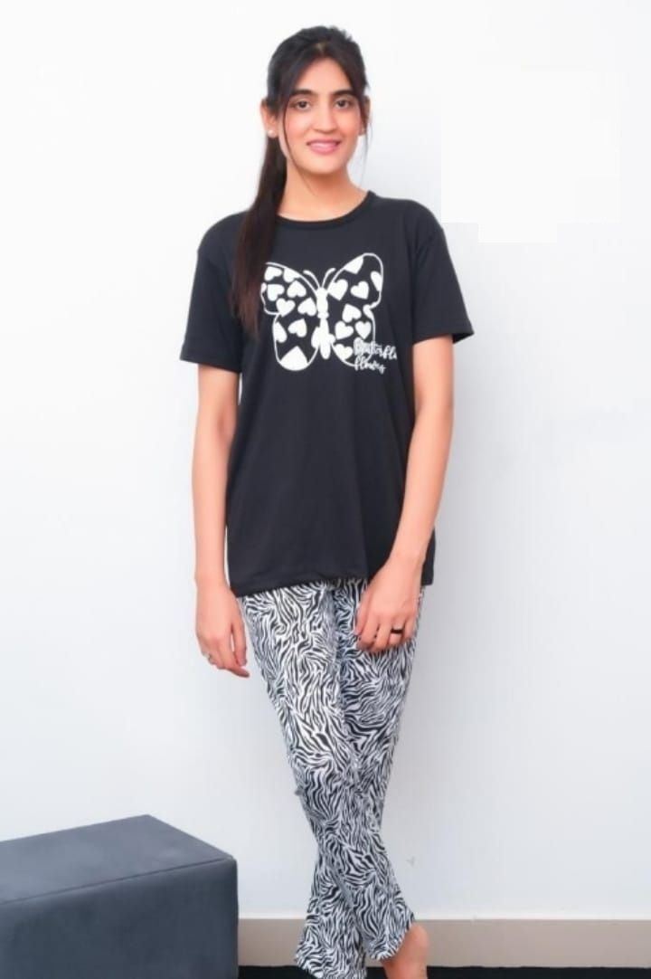 Butterfly Printed Shirt Trouser Night Dress For Her - Oshi.pk - Buy & Sell Online