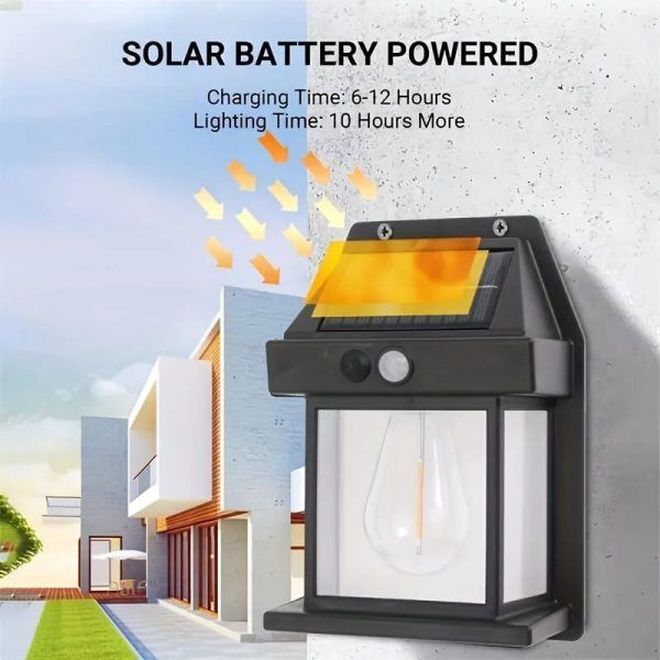 Solar Sensor Ligh Solar Tungsten Filament Lamp Outdoor Waterproof Intelligent Induction Wall Lamp - Oshi.pk - Buy & Sell Online