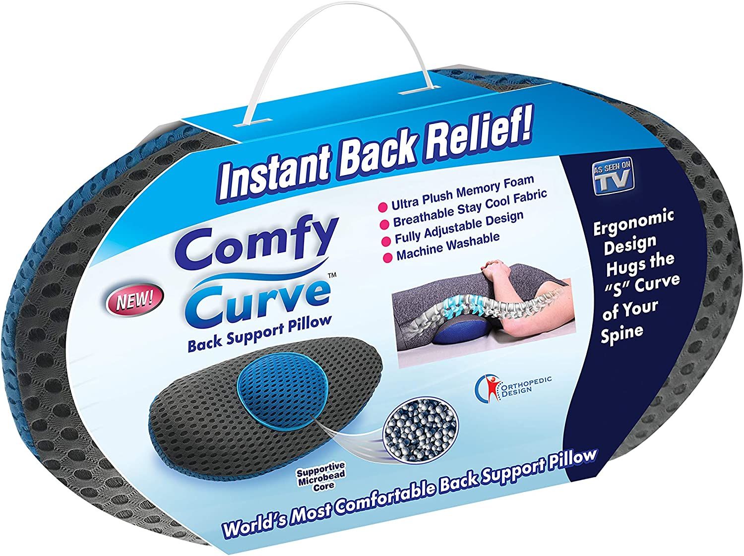 Spark Innovators Comfy Curve - Lumbar Back Support Pillow - Ergonomically Designed - Oshi.pk - Buy & Sell Online